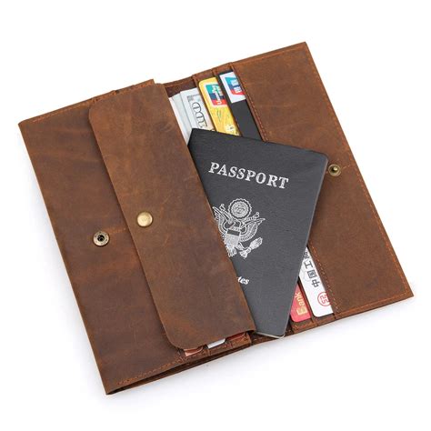 genuine leather passport wallet